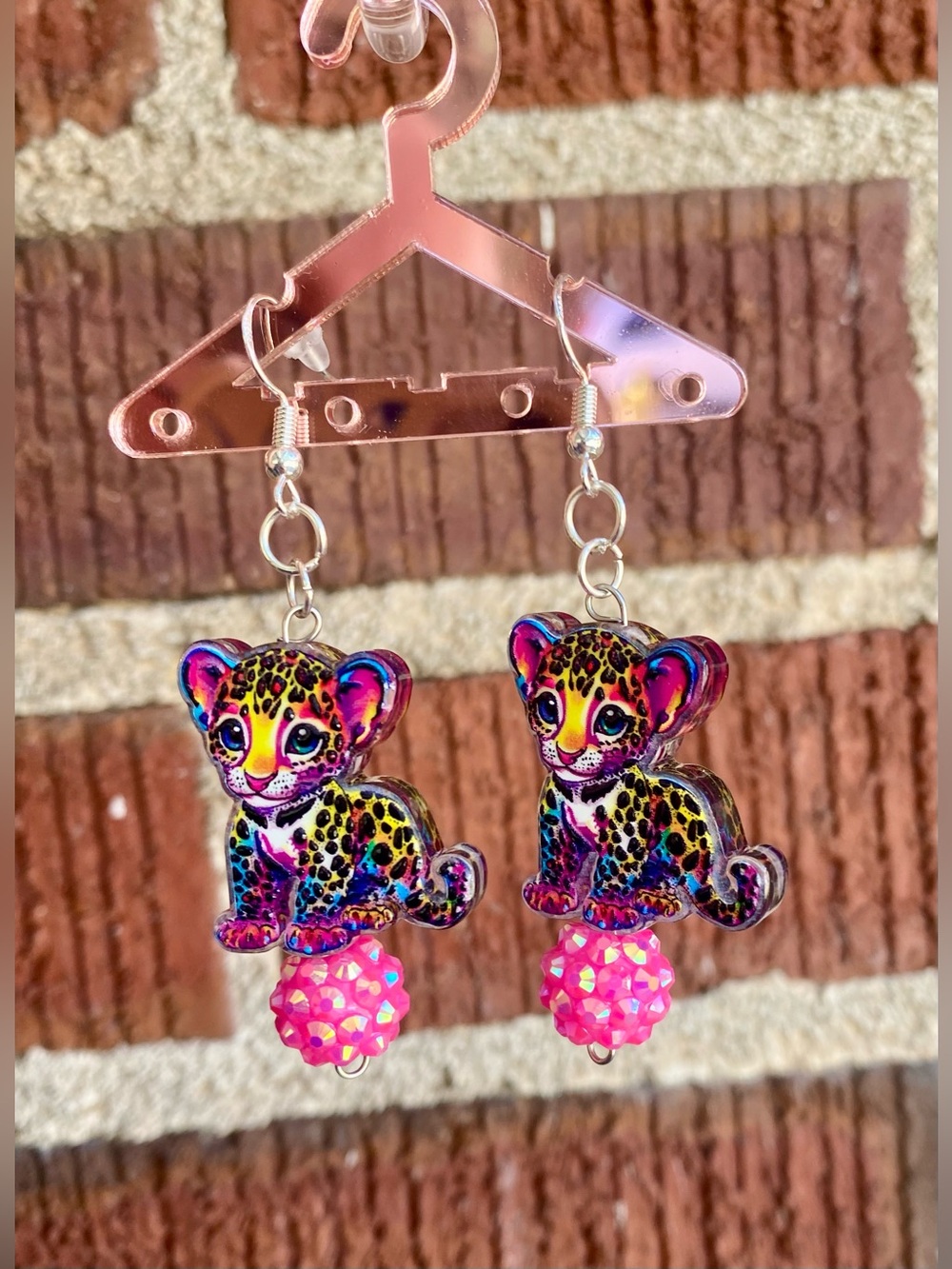 Lisa Frank Hot Pink Hunter Earrings